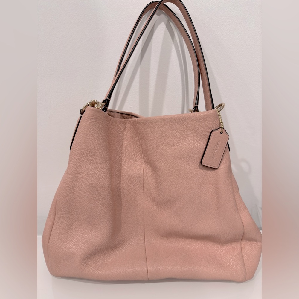 COACH Madison Pink Pebbled Leather Phoebe Purse with Dustbag